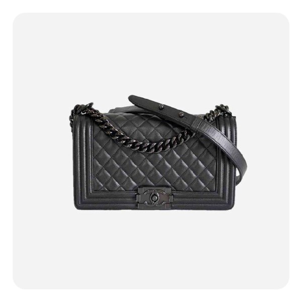 ✨샤넬 보이백 미디움 캐비어 블랙 흑장 - Chane Boy Bag Medium Caviar  Bag - ch2669z