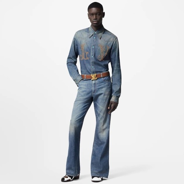 ✨루이비통 남성 데님 셔츠 - Louis vuitton Mens Denim Shirts - lvc2556x