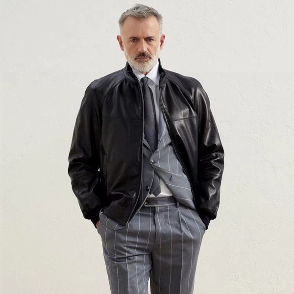 ✨브루넬로쿠치넬리 남성 가죽 자켓 - Brunello Cucinelli Mens Leather Jacket - brc2658x