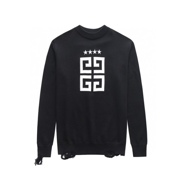 ✨지방시 남성 라운드 스웨터 - Givenchy Mens Black Sweater - gic2684x