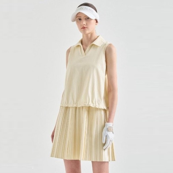 ✨[LANVIN BLANC] 랑방블랑 여성 발수 레이어드 플리츠 드레스 - gol1323x