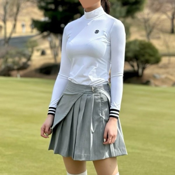 ✨[G/FORE] 지포어 여성 페더웨이트 모크 티셔츠 - gol1334x