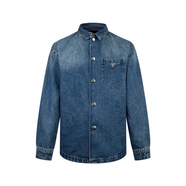 ✨프라다 남성 데님 셔츠 - Prada Mens Denim Shirts - prc2774x