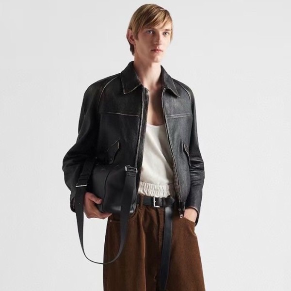 ✨프라다 남성 가죽 자켓 - Prada Mens Leather Jacket - prc2811x