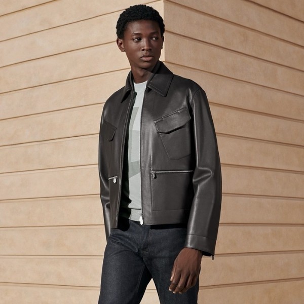 ✨에르메스 남성 가죽 자켓 - Hermes Mens Leather Jacket - hec2894x