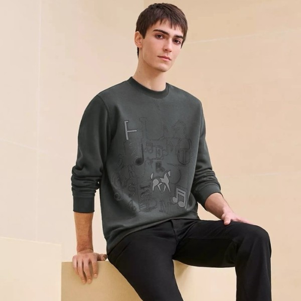 ✨에르메스 남성 라운드 맨투맨 - Hermes Mens Round Tshirt - hec2904x