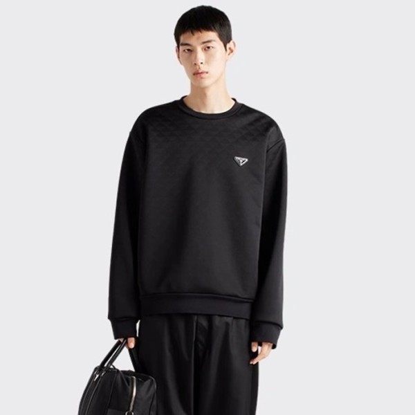 ✨프라다 남성 블랙 맨투맨 - Prada Mens Black Tshirt - prc2963x