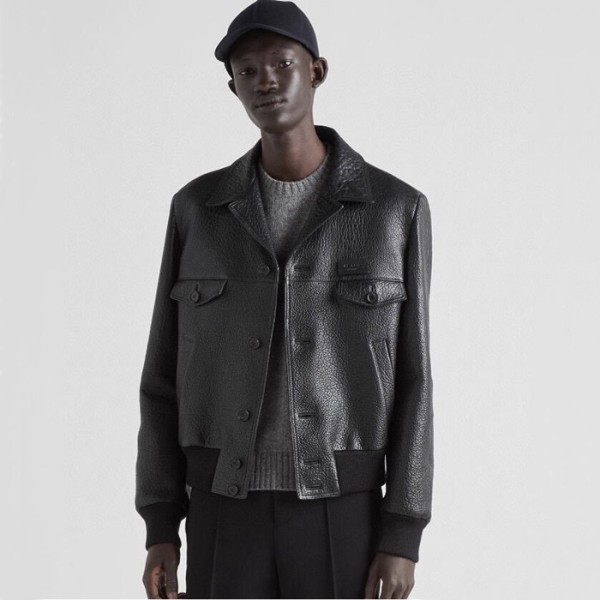 ✨프라다 남성 가죽 자켓 - Prada Mens Leather Jacket - prc2993x