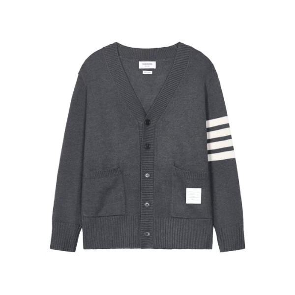 ✨톰브라운 남성 브이넥 가디건 - Thom Browne Mens V-neck Cardigan - thc3074x