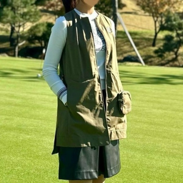 ✨[SOUTHCAPE] 사우스케이프 여성 볼란테 로고 롱 베스트 - gol1362x