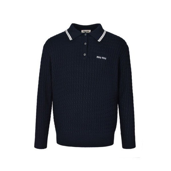 ✨미우미우 남성 폴로 니트웨어 - Miumiu Unisex Polo Knitwear - mic3246x