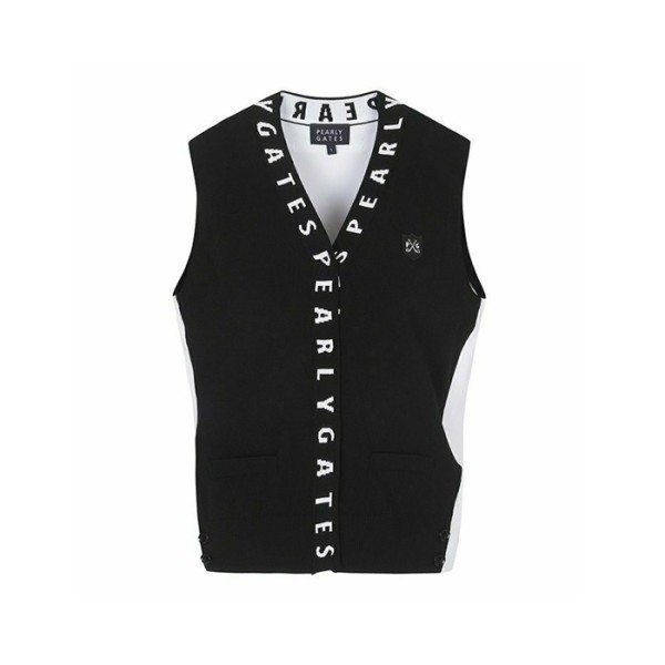 ✨[Pearly Gates] 파리게이츠 여성 로고 플라켓 니트 베스트 - gol1378x