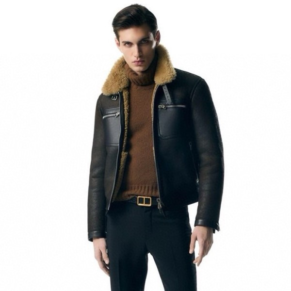 ✨톰포드 남성 가죽 자켓 - Tom Ford Mens Leather Jacket - toc4021x