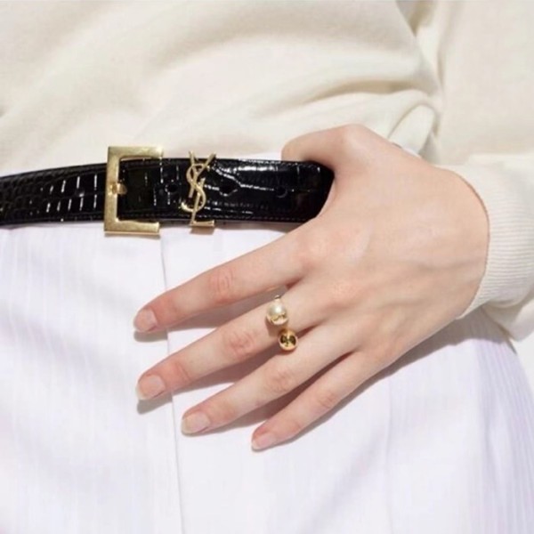 ✨입생로랑 여성 블랙 벨트 - Saint Laurent Womens Black Belt - bel125x