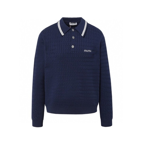 ✨미우미우 남/녀 폴로 니트웨어 - Miumiu Unisex Polo Knitwear - mic4310x