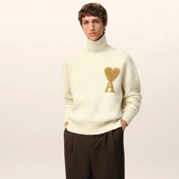 ✨아미 남/녀 터틀넥 니트웨어 - Ami Unisex Turtle-neck Knitwear - amc4402x