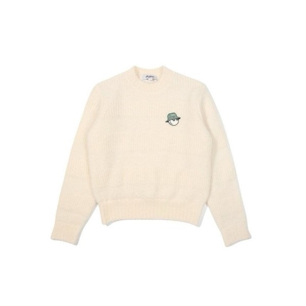 ✨[MALBON] 말본 여성 버킷 포인트 라운드 스웨터 - gol1455x