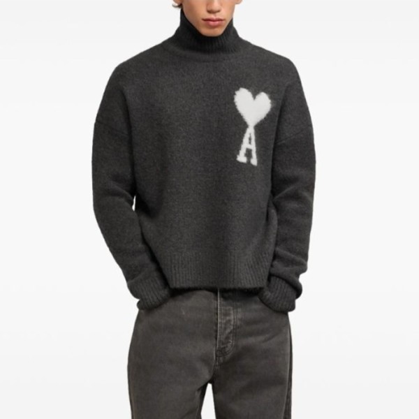 ✨아미 남/녀 터틀넥 니트웨어 - Ami Unisex Turtle-neck Knitwear - amc4466x