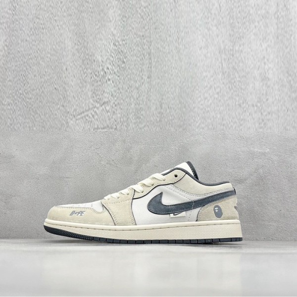 ✨나이키 x 베이프 남/녀 로우 스니커즈 - Nike Air Jordan 1 Retro Low x Bape Unisex Sneaker - nis1767x