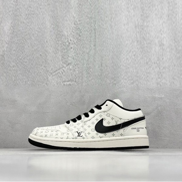 ✨루이비통 x 에어 조던 남/녀 로우 스니커즈 - Louis vuitotn x Nike Air Jordan 1 Low Unisex Sneaker - lvs1768x