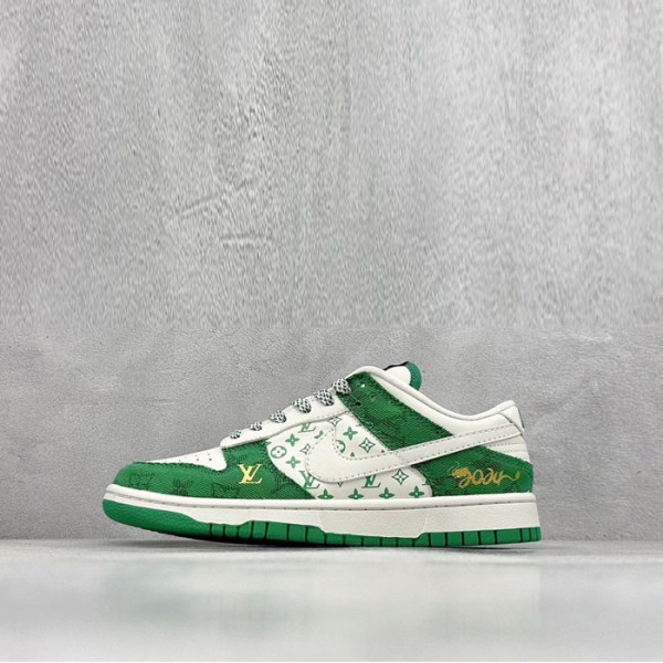 ✨루이비통 x 나이키 남/녀 로우 스니커즈 - Louis vuitotn x Nike SB Dunk Low Unisex Sneaker - lvs1801x