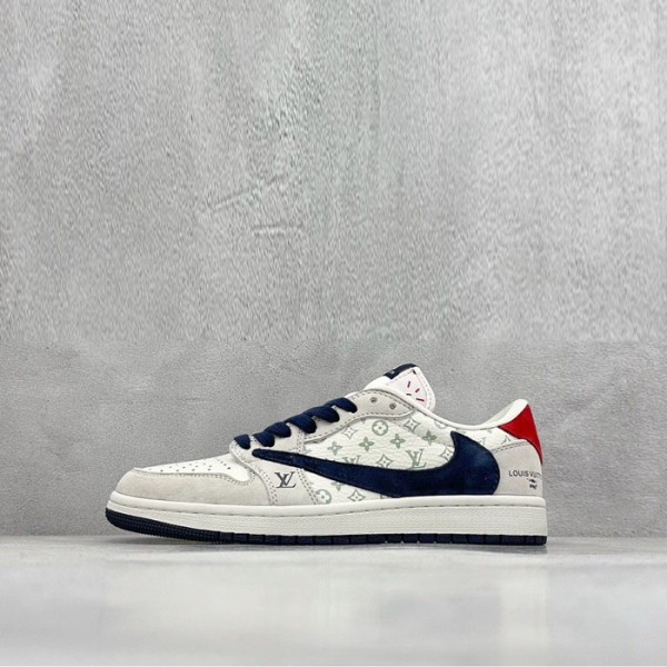 ✨루이비통 x 에어 조던 남/녀 로우 스니커즈 - Louis vuitotn x Air Jordan 1 Low Unisex Sneaker - lvs1803x
