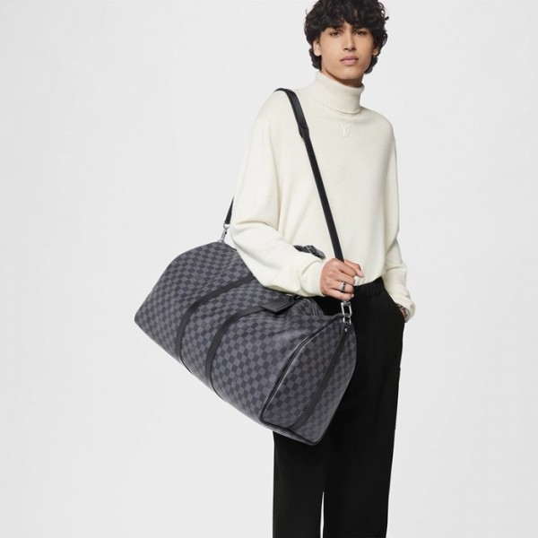 ✨매장판 루이비통 남성 다미에 그라파이트 키폴  반둘리에 55 N41413 - Louis vuitton Mens Damier Keepall - lvb3495x