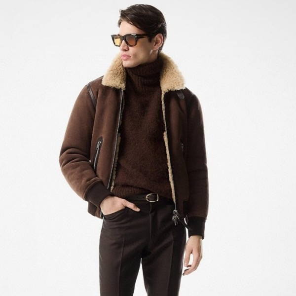 ✨톰포드 남성 가죽 자켓 - Tom Ford Mens Leather Jacket - toc4641x