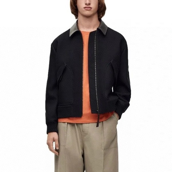 ✨로에베 남성 가죽 자켓 - Loewe Mens Leather Jacket - loc4646x