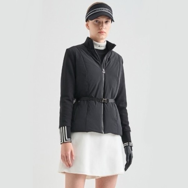 ✨[LANVIN BLANC] 랑방블랑 여성 텍스처 블록 벨티드 패딩 점퍼 - gol1486x