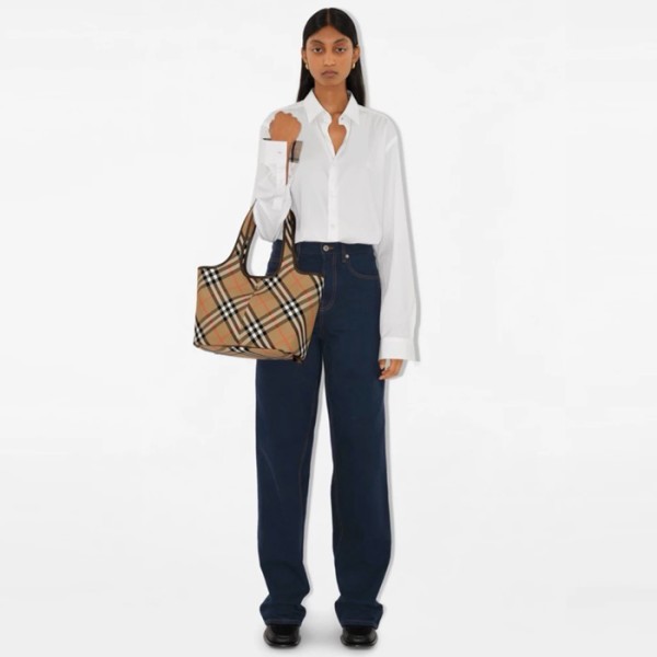✨버버리 여성 스몰 체크 토트백 - Burberry Womens Small Check Tote Bag - bub4763x