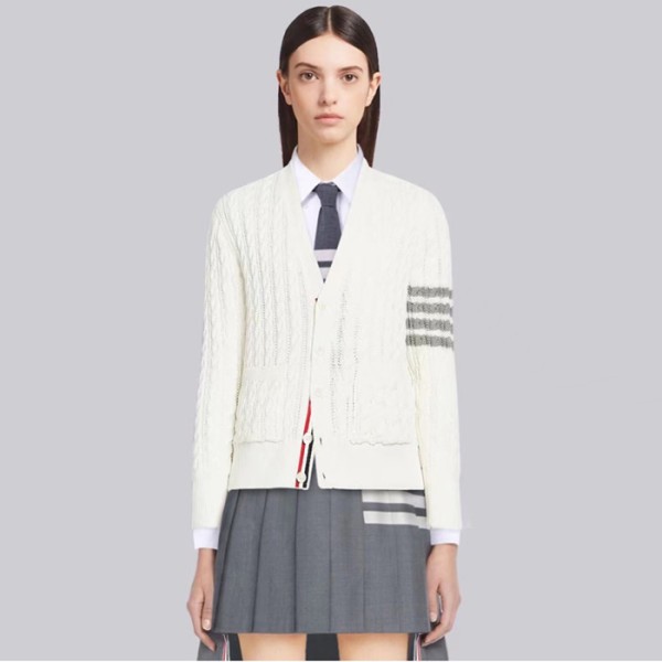 ✨톰브라운 여성 브이넥 가디건 - Thom Browne Womens Cardigan - thc4969x