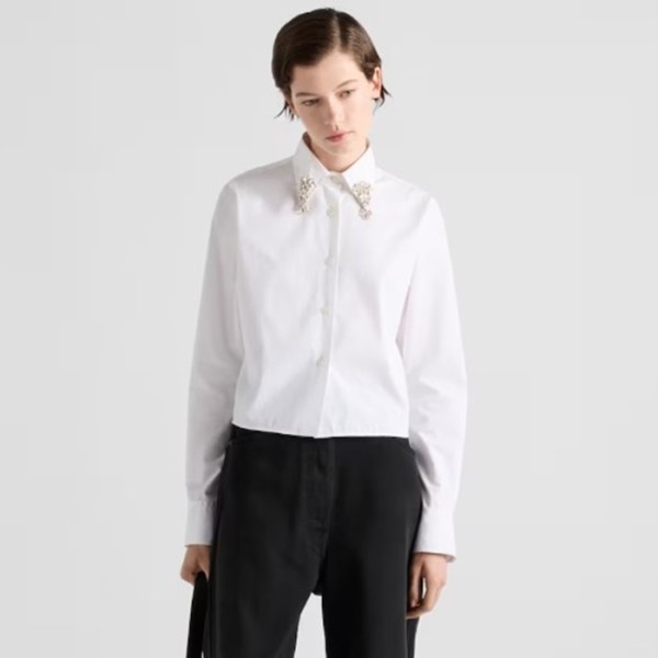 ✨프라다 여성 모던 화이트 셔츠 - Prada Womens White Tshirts - prc5112x