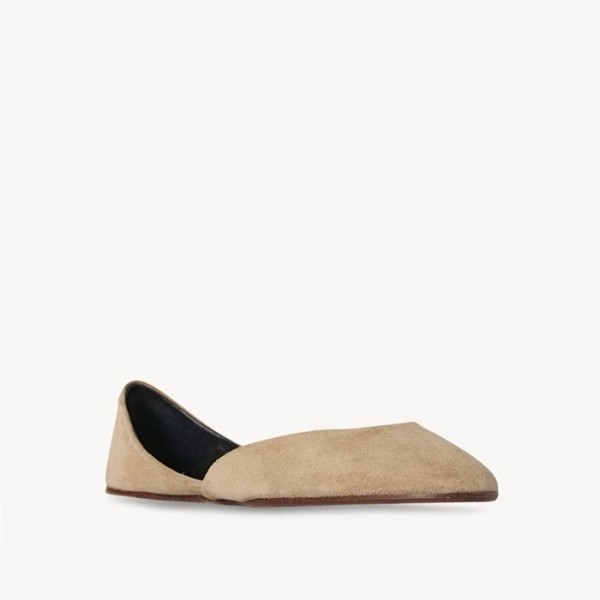 ✨더 로우 여성 젬마 스웨이드 발레 슈즈 - The Row Womens Gemma Suede Ballet Shoes - ths3300x