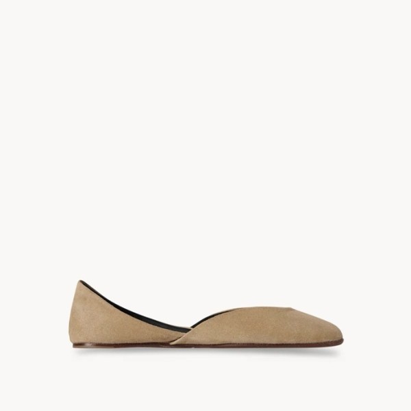 ✨더 로우 여성 젬마 스웨이드 발레 슈즈 - The Row Womens Gemma Suede Ballet Shoes - ths3303x