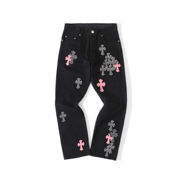 ✨크롬하츠 남성 블랙 청바지 - Chrom Hearts Mens Black Jeans - chc5179x
