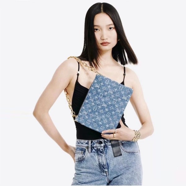 ✨루이비통 여성 쿠상 모노그램 PM - Louis vuitton Womens Coussin Blue Denim PM - lvb5045x