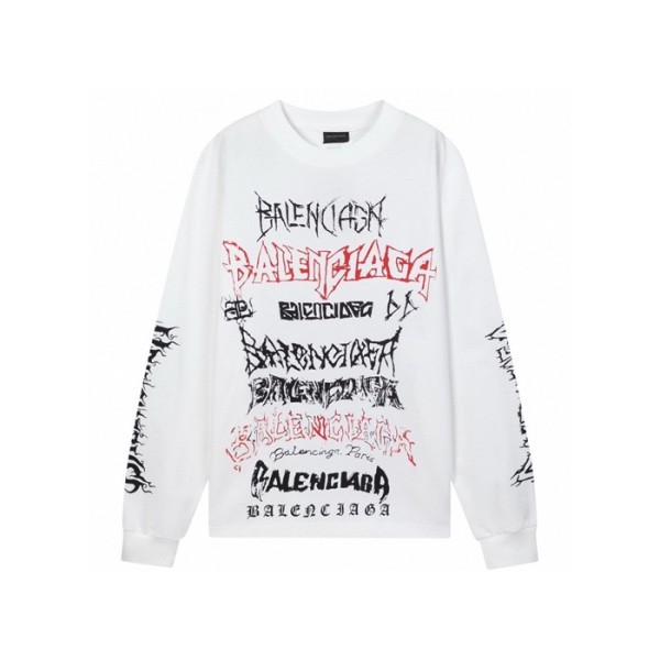 ✨발렌시아가 남성 라운드 긴팔티 - Balenciaga Mens Round Tshirt - bac5552x
