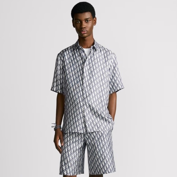 ✨디올 남성 반팔 셔츠 - Dior Mens Oblique Shirts - dic5582x