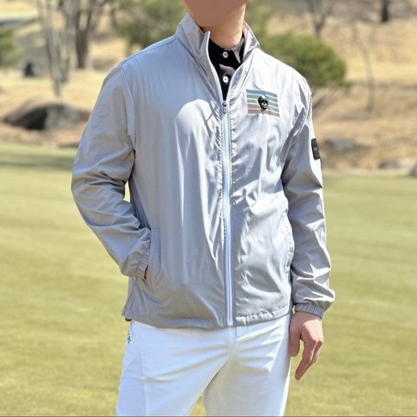 ✨[AMAZINGCRE] 어메이징크리 남성 아이언헤드 백로고 윈드 자켓 - gol1607x