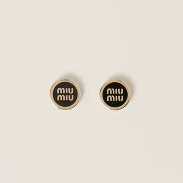 ✨미우미우 여성 에나멜 메탈 귀걸이 - Miumiu Womens Enameled Metal Earrings - acc5376x