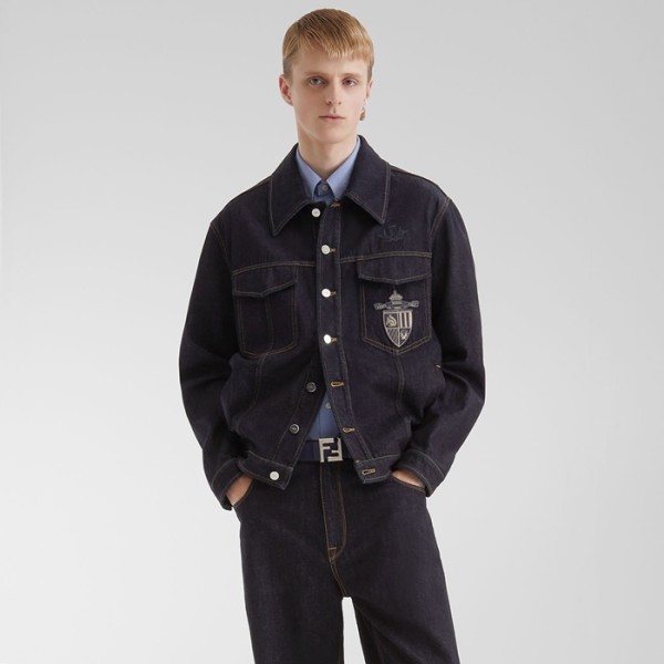✨펜디 남성 데님 재킷 - Fendi Mens Denim Jacket - fec6459x