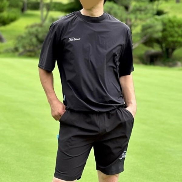 ✨[Titleist] 타이틀리스트 남성 투어 핏‘S 우븐 탑&셔츠 세트 - gol1646x