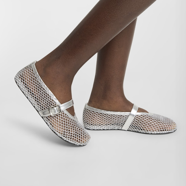 ✨알라이아 여성 루렉스 니트 발레 플랫 슈즈 - Alaia Womens Lurex Knit Flat Shoes - als5688x