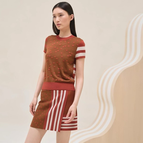 ✨에르메스 여성 크루넥 반팔티 - Hermes Womens Round Tshirt - hec6593x