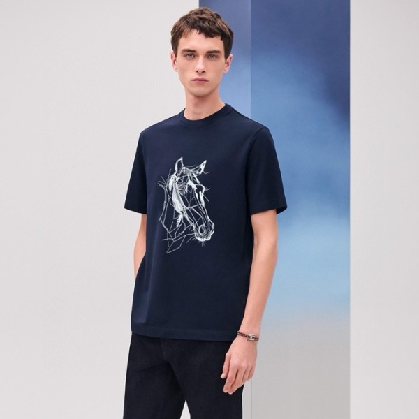 ✨에르메스 남성 라운드 반팔티 - Hermes Mens Round Tshirt - hec6640x