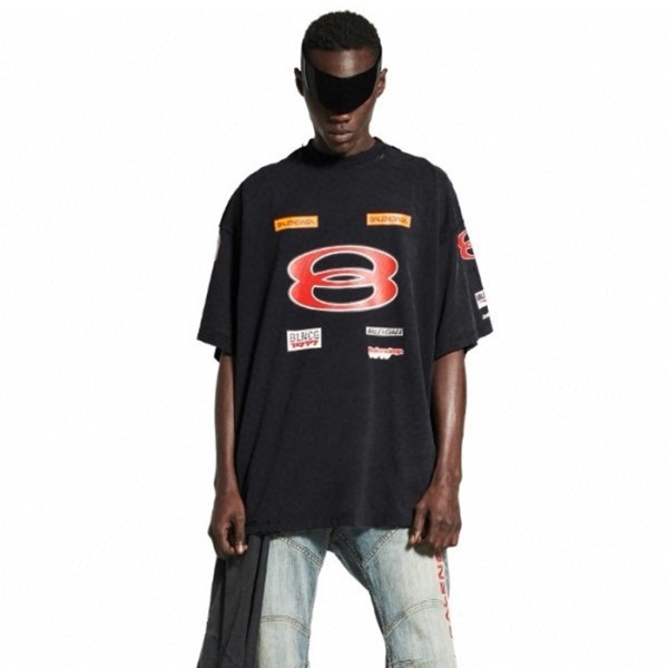 ✨발렌시아가 남성 라운드 반팔 티셔츠 - Balenciaga Mens Round Tshirt - bac6793x
