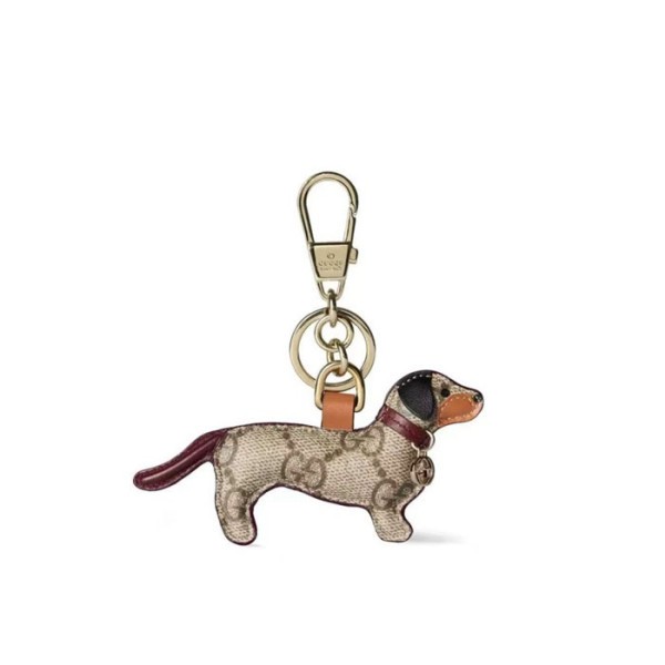 ✨구찌 남/녀 GG 엠블럼 캔버스 강아지 백 참 키체인 - Gucci Unisex Emblem Canvas Key Ring - acc5771x