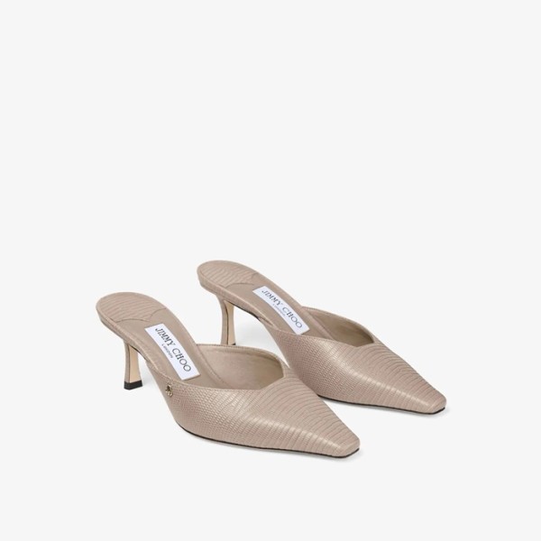 ✨지미추 여성 비비 65 리자드 프린트 가죽 뮬 - Jimmy Choo Womens Vivi 65 Lizard Print Leather Mules - jis5851x