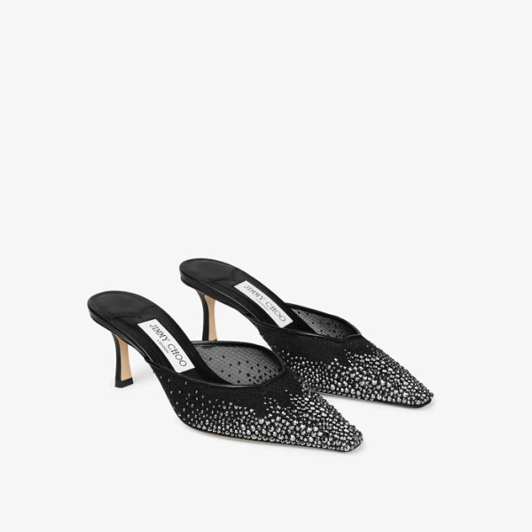 ✨지미추 여성 비비 65 크리스털 메시 뮬 - Jimmy Choo Womens Vivi 65 Crystal Mesh Mules - jis5852x